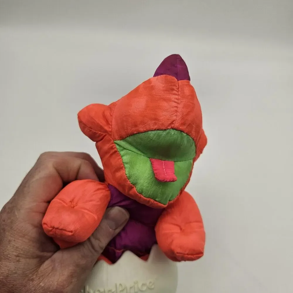Vintage 1992 Fisher-Price Puffalump Dinosaur Plush Toy Stuffed Animal‎ Doll Rare